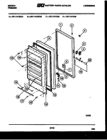 02 - Door Parts parts for Frigidaire Freezer UFL1141ECA2 from AppliancePartsPros.com