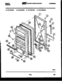 02 - Door Parts parts for Frigidaire Freezer UFL2164CW8 from AppliancePartsPros.com