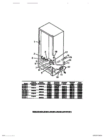 12 - Compressor, Electrical Controls (Co parts for Frigidaire Freezer UFP19DL1 from AppliancePartsPros.com