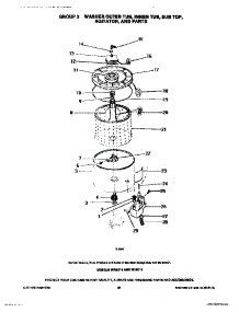 06 - Outer / Inner Tubs, Sub Top & Agitato parts for Frigidaire Washer WDSCW4 from AppliancePartsPros.com