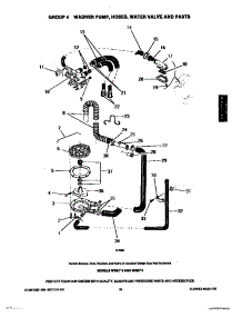 07 - Washer Pump, Hoses & Water Valve parts for Frigidaire Washer WDSCW4 from AppliancePartsPros.com