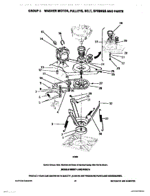 08 - Washer Motor, Pulleys, Belt & Sprin parts for Frigidaire Washer WDSCW4 from AppliancePartsPros.com