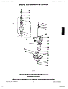 09 - Washer Mechanism parts for Frigidaire Washer WDSCW4 from AppliancePartsPros.com