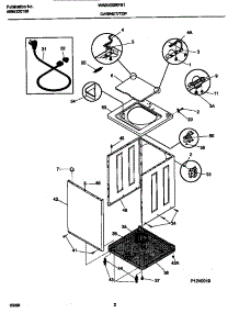 02 - Cabinet / Top parts for Frigidaire Washer WWX433RFS1 from AppliancePartsPros.com