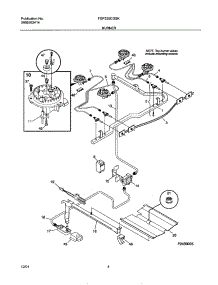 05 - Burner parts for Frigidaire Range FGF335CGSK from AppliancePartsPros.com