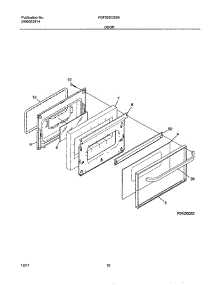11 - Door parts for Frigidaire Range FGF335CGSK from AppliancePartsPros.com