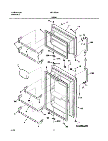 03 - Door parts for Frigidaire Refrigerator FRT15IB3AT1 from AppliancePartsPros.com