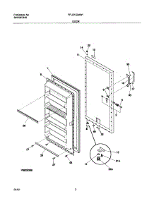 03 - Door parts for Frigidaire Freezer FFU21G3AW1 from AppliancePartsPros.com