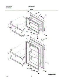 03 - Door parts for White Westinghouse Refrigerator WRT18A0AW4 from AppliancePartsPros.com