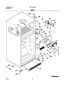 05 - Cabinet parts for White Westinghouse Refrigerator WRT18A0AW4 from AppliancePartsPros.com