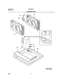 09 - Compressor parts for Frigidaire Air Conditioner WAS250K2A2 from AppliancePartsPros.com