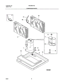 09 - Compressor parts for Frigidaire Air Conditioner WAC060K7A2 from AppliancePartsPros.com