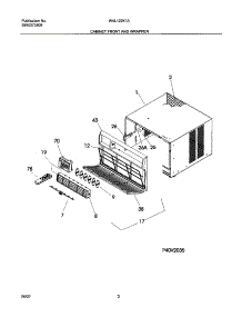 03 - Cabinet Front And Wrapper parts for White Westinghouse Air Conditioner WAL122K1A2 from AppliancePartsPros.com