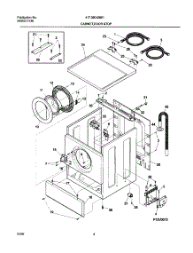 05 - Cabinet, Door & Top parts for Frigidaire Washer 41739012891 from AppliancePartsPros.com