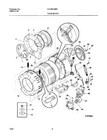 07 - Tub & Motor parts for Frigidaire Washer 41739012891 from AppliancePartsPros.com