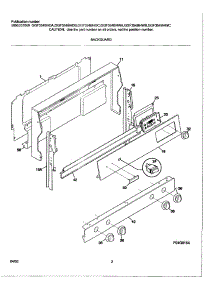 03 - Backguard parts for Frigidaire Range GGF354BHDB from AppliancePartsPros.com