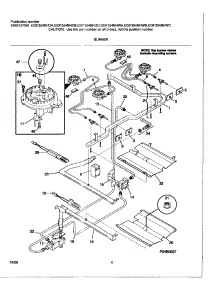 05 - Burner parts for Frigidaire Range GGF354BHDB from AppliancePartsPros.com