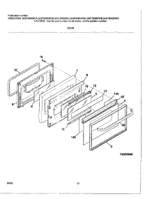 11 - Door parts for Frigidaire Range GGF354BHDB from AppliancePartsPros.com