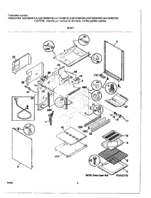 07 - Body parts for Frigidaire Range GGF354BHWC from AppliancePartsPros.com