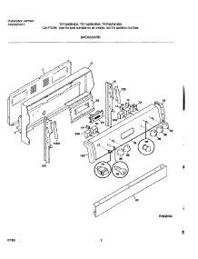 03 - Backguard parts for Frigidaire Range TEF322BHDA from AppliancePartsPros.com