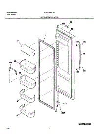 05 - Refrigerator Door parts for Frigidaire Refrigerator PLHS238ZCB1 from AppliancePartsPros.com