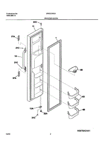 03 - Freezer Door parts for White Westinghouse Refrigerator WRS23W0AW6 from AppliancePartsPros.com