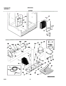 13 - System parts for White Westinghouse Refrigerator WRS23W0AW6 from AppliancePartsPros.com