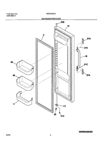 05 - Refrigerator Door parts for White Westinghouse Refrigerator WRS23W0AQ6 from AppliancePartsPros.com