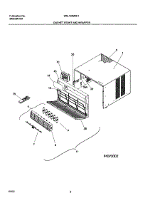 03 - Cabinet Front And Wrapper parts for White Westinghouse Air Conditioner WAL124M2C1 from AppliancePartsPros.com
