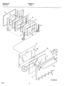 09 - Door parts for Frigidaire Range FED387CHSA from AppliancePartsPros.com