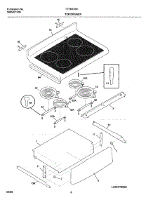 07 - Top / Drawer parts for Frigidaire Range FEFB67BHWA from AppliancePartsPros.com