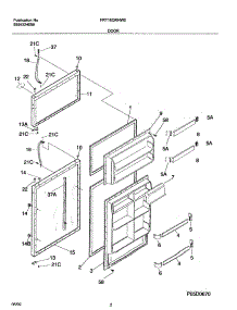 03 - Door parts for Frigidaire Refrigerator FRT18QRHW0 from AppliancePartsPros.com