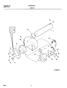 09 - Motor parts for Frigidaire Dryer FDEB34RGS0 from AppliancePartsPros.com