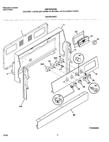 03 - Backguard parts for Frigidaire Range MEF352BFWB from AppliancePartsPros.com