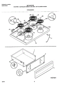 07 - Top / Drawer parts for Frigidaire Range MEF352BFWB from AppliancePartsPros.com