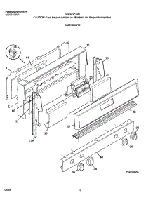 03 - Backguard parts for Frigidaire Range FGF353CASJ from AppliancePartsPros.com