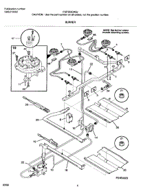 05 - Burner parts for Frigidaire Range FGF353CASJ from AppliancePartsPros.com