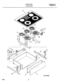 07 - Top / Drawer parts for Frigidaire Range FES387CFSC from AppliancePartsPros.com