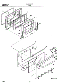 09 - Door parts for Frigidaire Range FES387CFSC from AppliancePartsPros.com