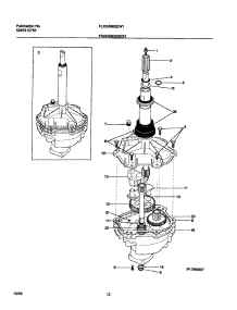 13 - Transmission parts for Frigidaire Washer Dryer Combo FLXG8960EW1 from AppliancePartsPros.com