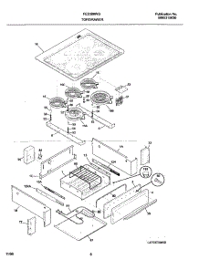 07 - Top / Drawer parts for Frigidaire Range FES388WGCA from AppliancePartsPros.com