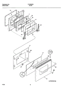 09 - Door parts for Frigidaire Range FES388WGCA from AppliancePartsPros.com