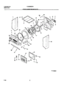 03 - Upper Cabinet / Drum / Heater parts for Frigidaire Washer Dryer Combo FLXE6960EW1 from AppliancePartsPros.com