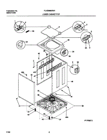 09 - Lower Cabinet / Top parts for Frigidaire Washer Dryer Combo FLXE6960EW1 from AppliancePartsPros.com