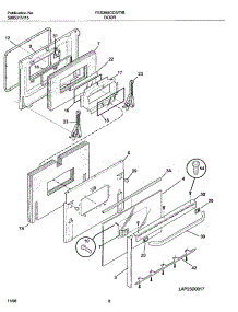 09 - Door parts for Frigidaire Range FES355CCSF from AppliancePartsPros.com