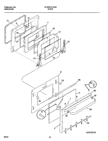 11 - Door parts for Frigidaire Range FCS367CHSA from AppliancePartsPros.com