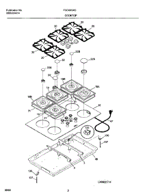 03 - Cooktop parts for Frigidaire Cooktop FGC6X9XGSA from AppliancePartsPros.com