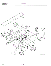 03 - Backguard parts for Frigidaire Range FEFD65BHWB from AppliancePartsPros.com
