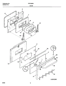 09 - Door parts for Frigidaire Range FEFD65BHWB from AppliancePartsPros.com
