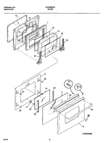 09 - Door parts for Frigidaire Range FES388WGCG from AppliancePartsPros.com